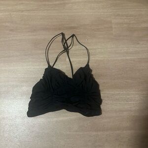 Black Strappy crop Top